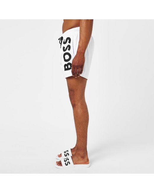 Boss White Quick-Drying Shorts for men