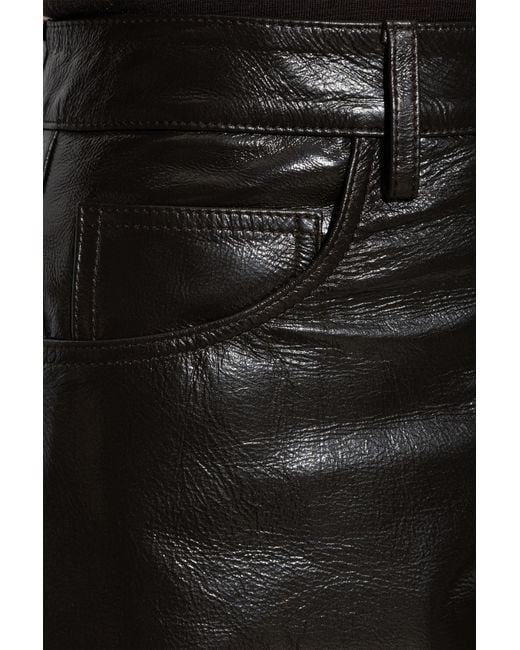 Rohe Black Lacquer Baggy Leather Trousers