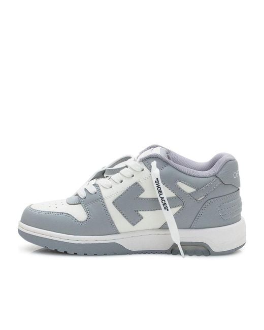 Off-White c/o Virgil Abloh Gray Out Of Office Lace-Up Sneakers