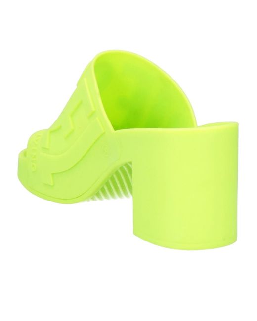 DIESEL Green Minimalist Leather Sandals