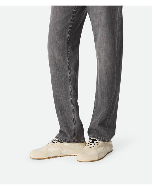 Bottega Veneta White Orbit Flash Low-Top Sneakers for men