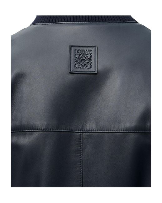 Loewe Blue High Waist Zip-Up Bomber Jacket for men