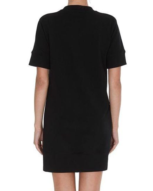 Moschino Black Teddy Bear Embroidered Dress