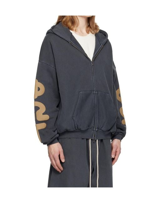 Fear Of God Blue Zippered Hoodie for men