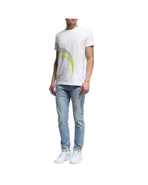 Boss White Item O-Neck Short-Sleeved T-Shirt for men