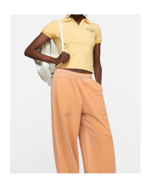 Acne Yellow Sprayed Polo T-Shirt