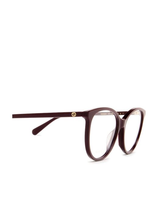 Gucci White Eyewear Cat-Eye Frame Glasses
