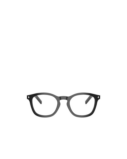 Prada White Eyewear Round Frame Glasses for men