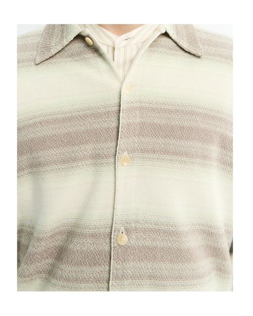 Auralee Gray Striped Shirt for men