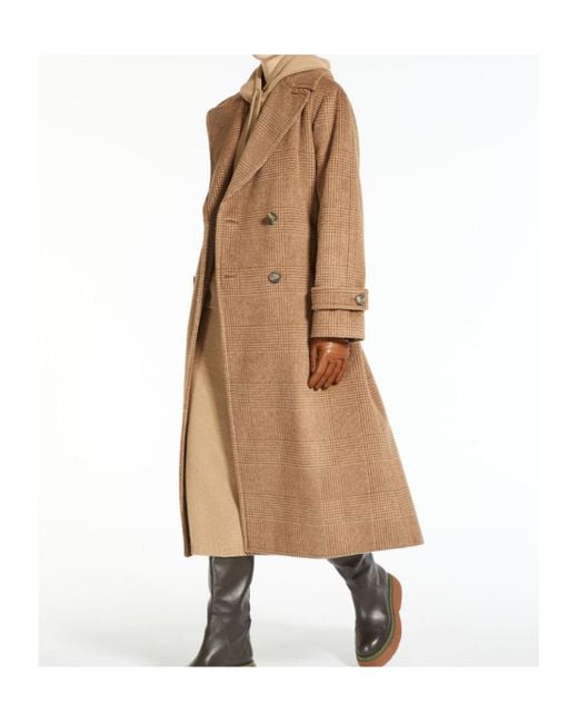 Weekend by Maxmara Brown Wool Alpaca Double Breasted Coat