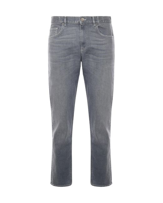 Eleventy Gray Straight-Leg Jeans for men