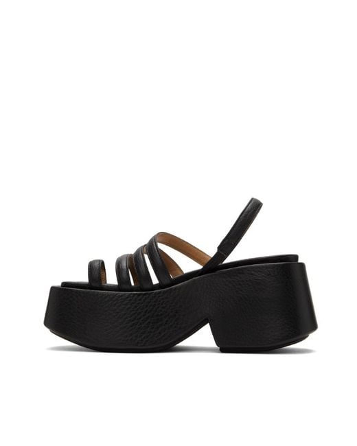 Marsèll Black Slingback Chunky Platform Sandals