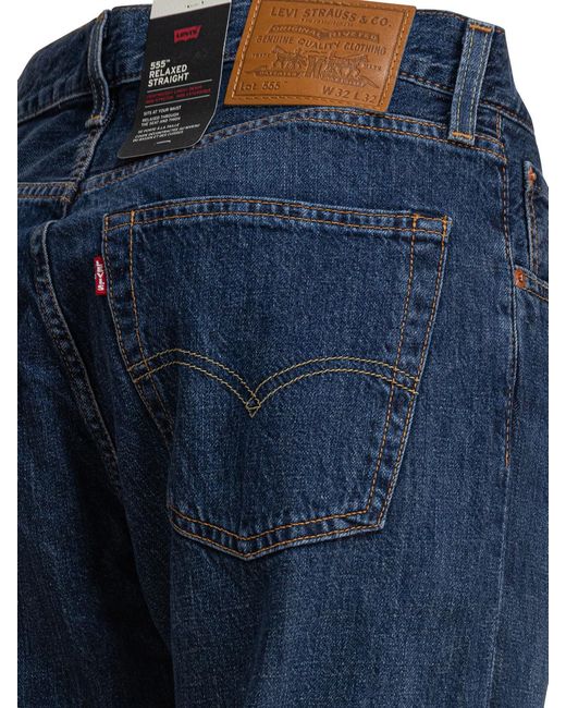 Levi's Blue 555 Relaxed Straight Trousers