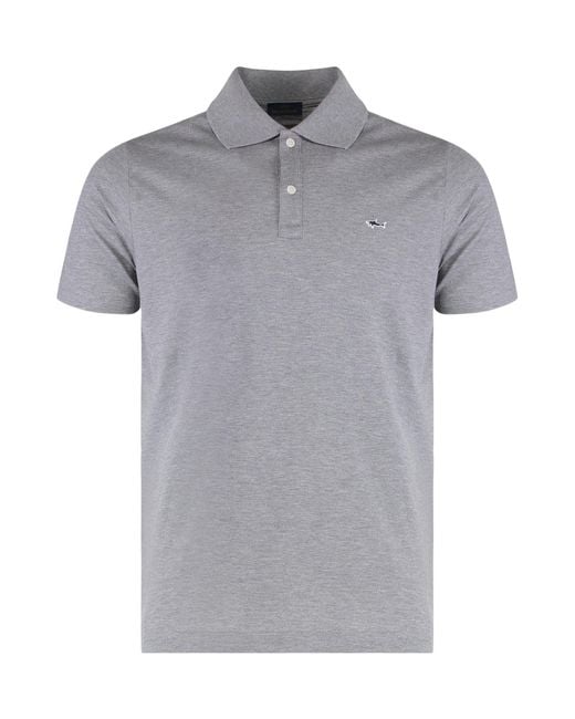 Paul & Shark Gray Double Piqué Polo Shirt for men