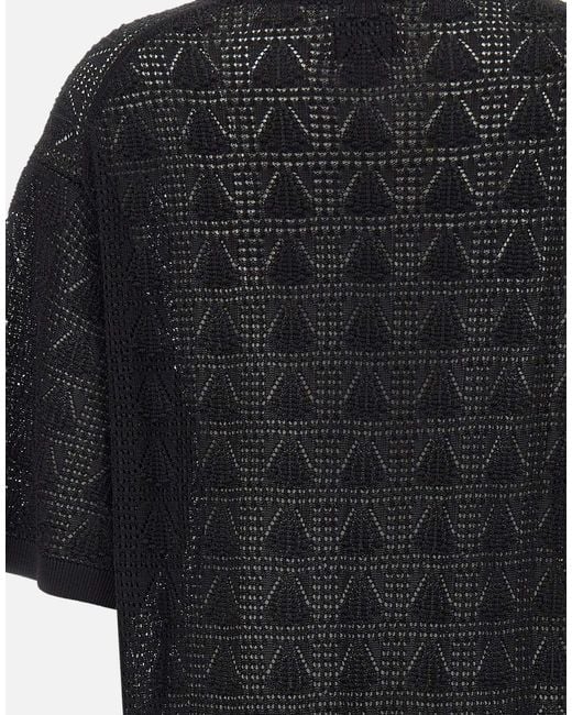 Loulou de Saison Black Armas Oversized Knitted Dress