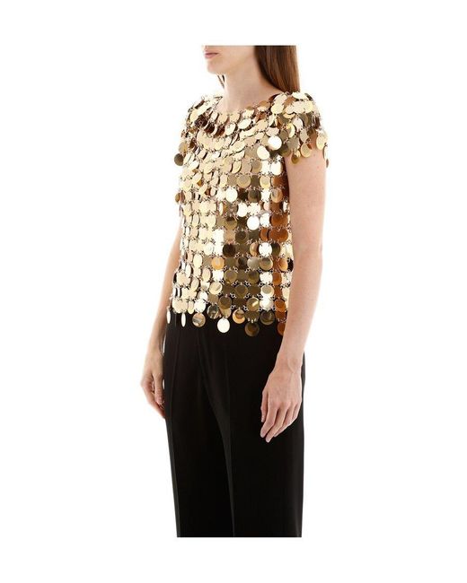 Rabanne Black Sequins T-Shirt