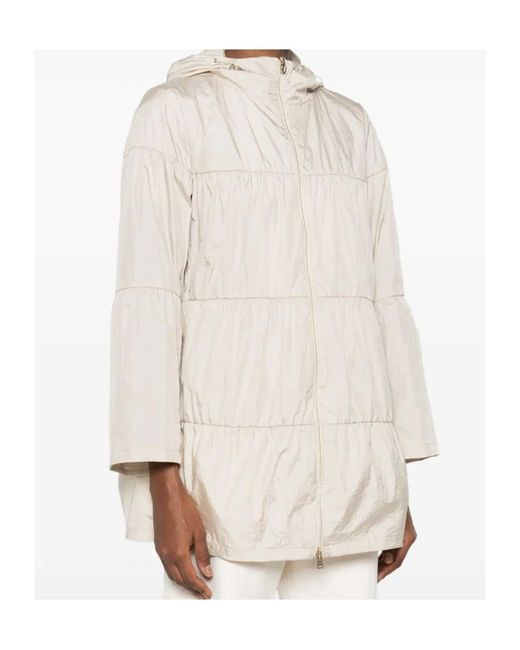 Herno White Ruffled Jacket