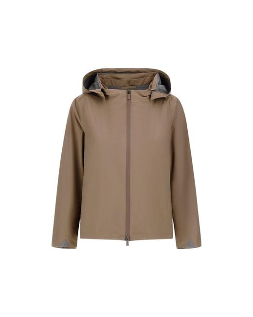 Herno Brown Long-Sleeved Casual Jacket