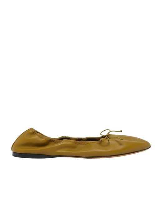 The Row Yellow Awar Flat Ballet Shoes