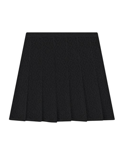 Givenchy Black Monogram 72 Jacquard Pleated Mini Skirt