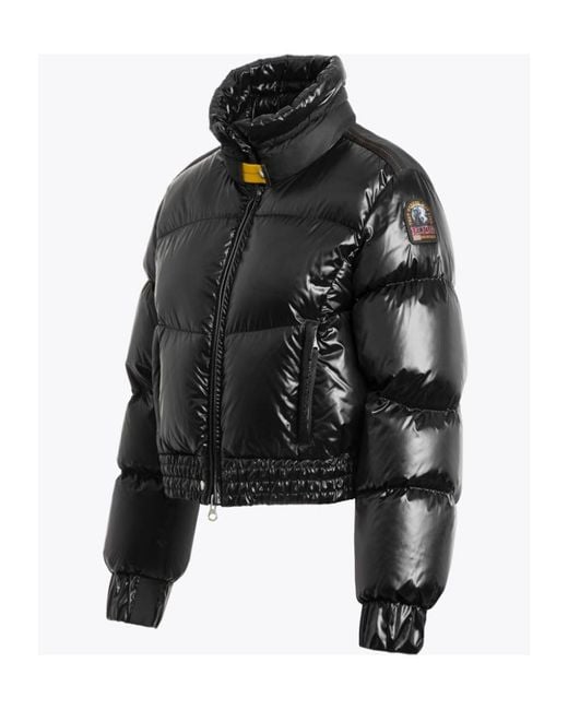 Parajumpers Black Logo-Patch Puffer Jacket