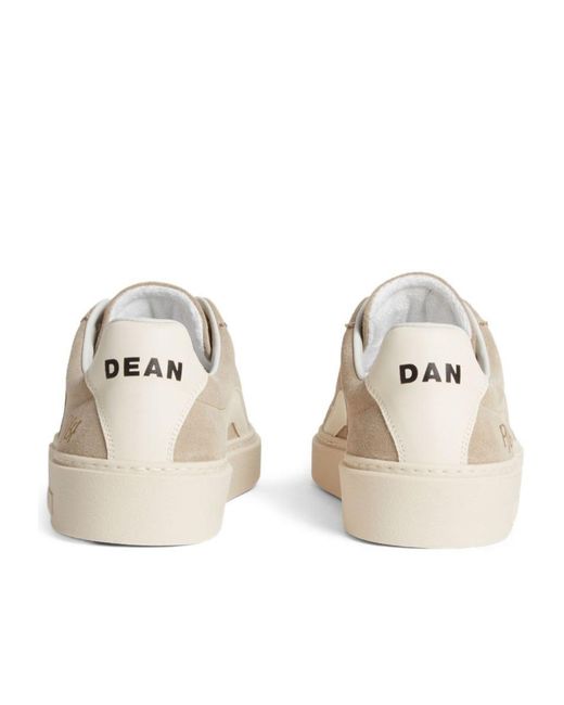DSquared² Natural Round-Toe Lace-Up Sneakers for men