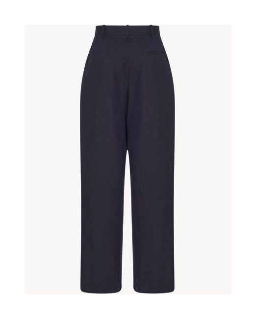 The Row Blue Logo Dress Pants