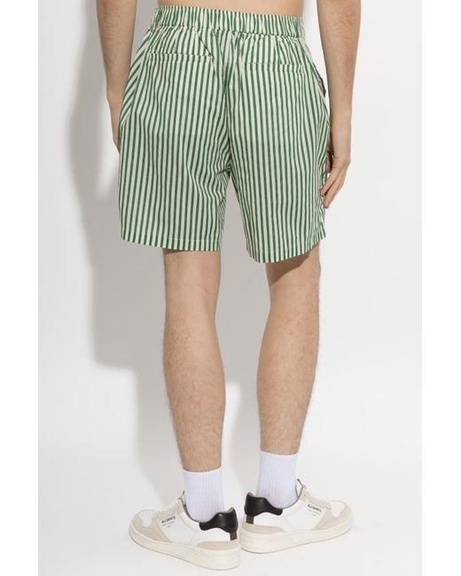 AllSaints Green Striped Shorts for men