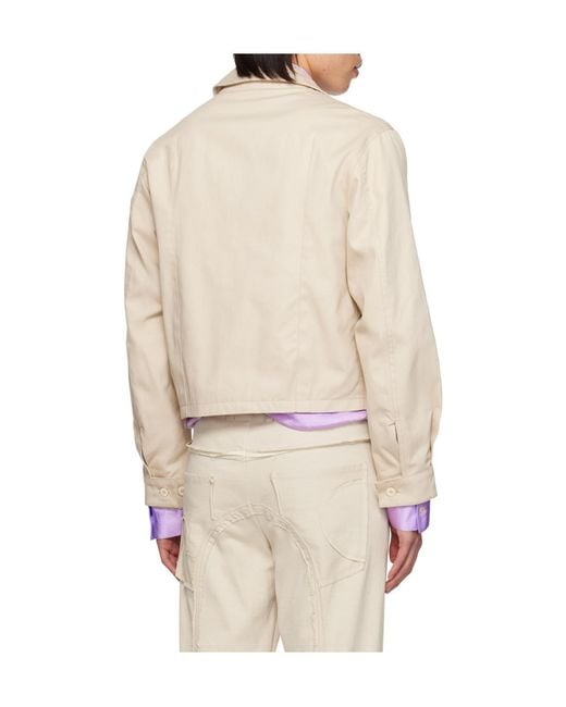 Edward Cuming Natural Collared Casual Jacket for men