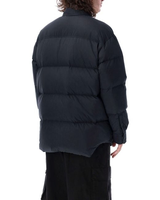 Off-White c/o Virgil Abloh Blue Buttoned Long-Sleeved Puffer Jacket for men