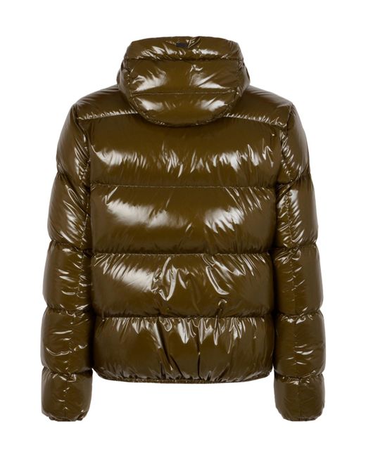 Herno Green Zip-Up Hooded Coat for men