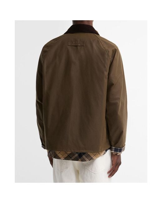 Barbour Brown Short Wax Jacket for men