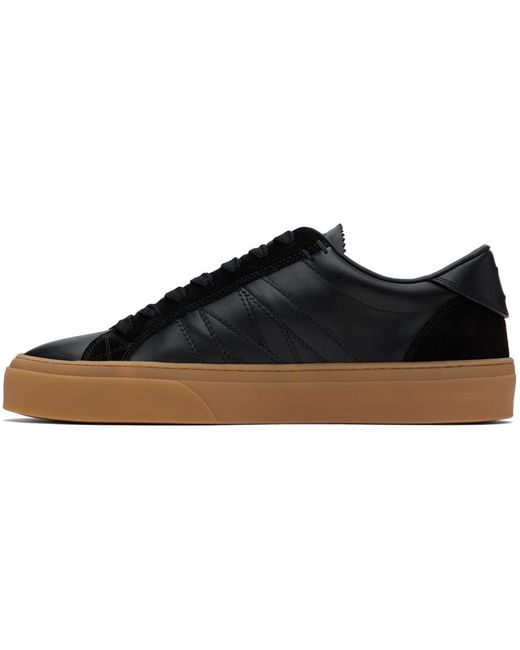 Moncler Black Monaco 2 Round Toe Sneakers for men