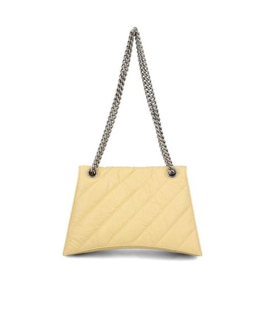 Balenciaga Metallic Crush Chain Quilted Medium Shoulder Bag