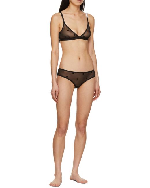 Givenchy White 4D Logo Motif Velvet Briefs