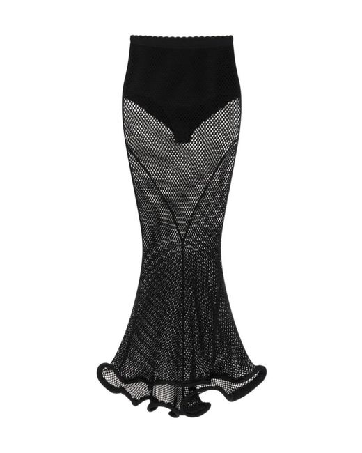 Givenchy Black Midi Kickback Skirt