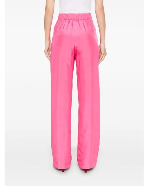 Forte_forte Pink Silk Trousers
