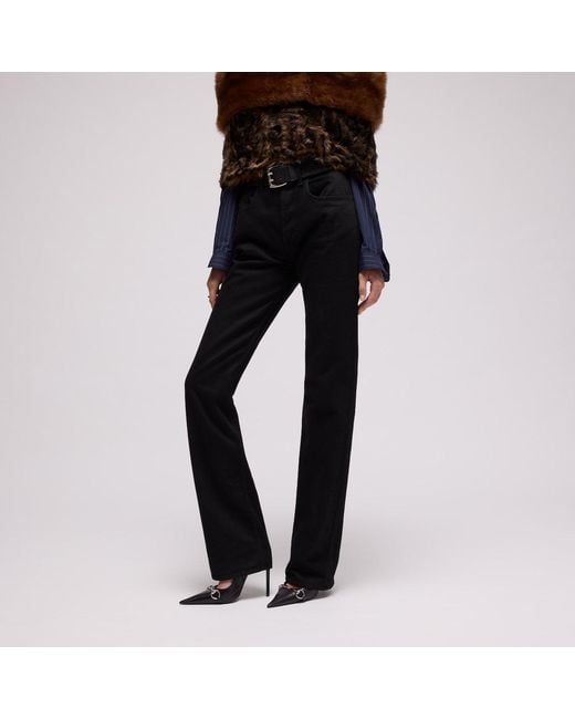 Gucci Black Cotton Denim Pants With Soft Coating