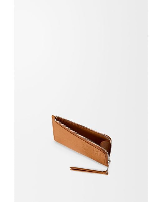 Loewe Brown Puzzle Coin Zip Cardholder for men