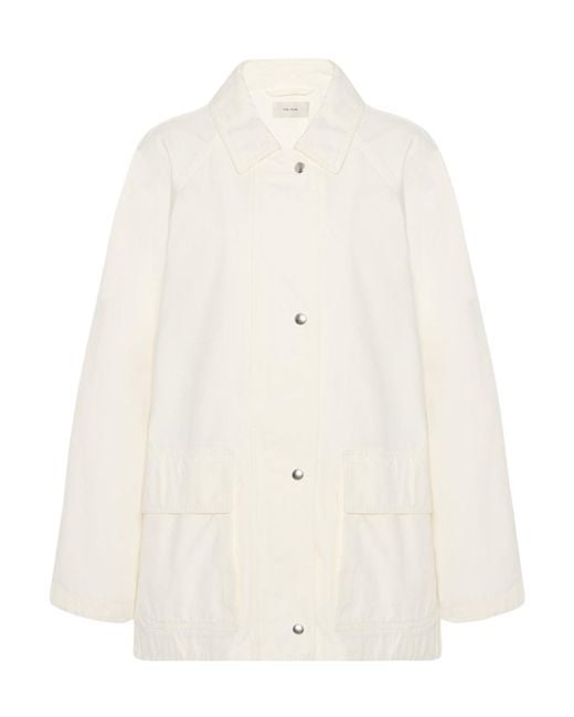 The Row White Back Yoke Detailed Utility Jacket