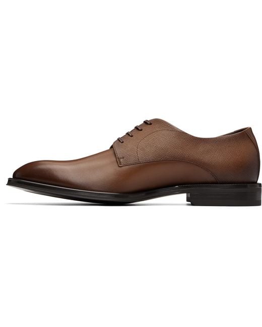 Boss Brown Lace-Up Leather Shoes for men