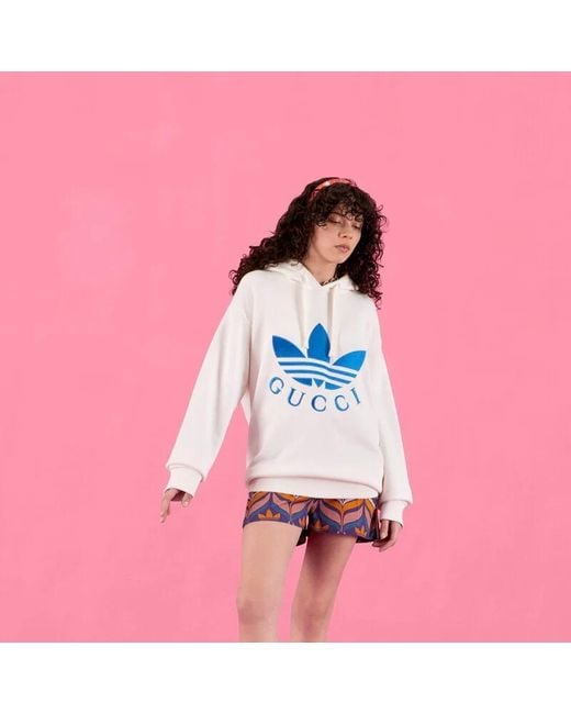 Gucci White X Adidas Co-Branded Collection Of Logo Sweaters