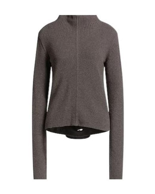 Rick Owens Gray Plain Colour Turtlenecks