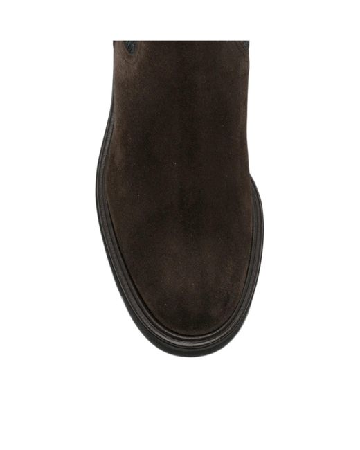 Henderson Black Round-Toe Short Boots