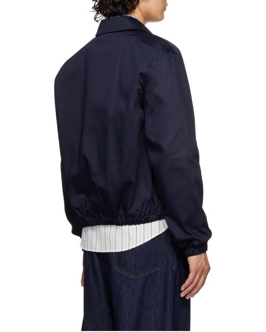 AMI Blue Ami De Coeur Zipped Jacket for men