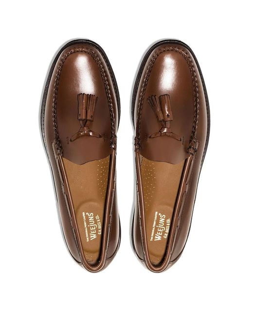 G.H.BASS Brown Weejuns Larkin Tassel Loafers for men
