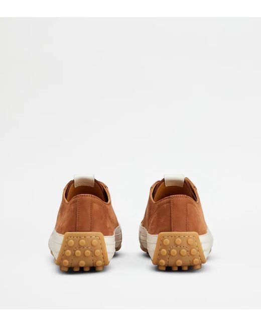 Tod's Brown Lace-Up Low-Top Casual Shoes for men