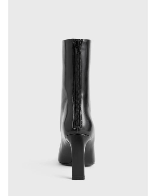Totême  Black Totême Square-Toe Side Zipped Ankle Boots