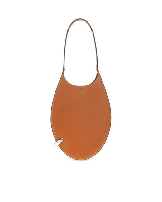 Tory Burch Brown Small Pierced Shoulder Bag
