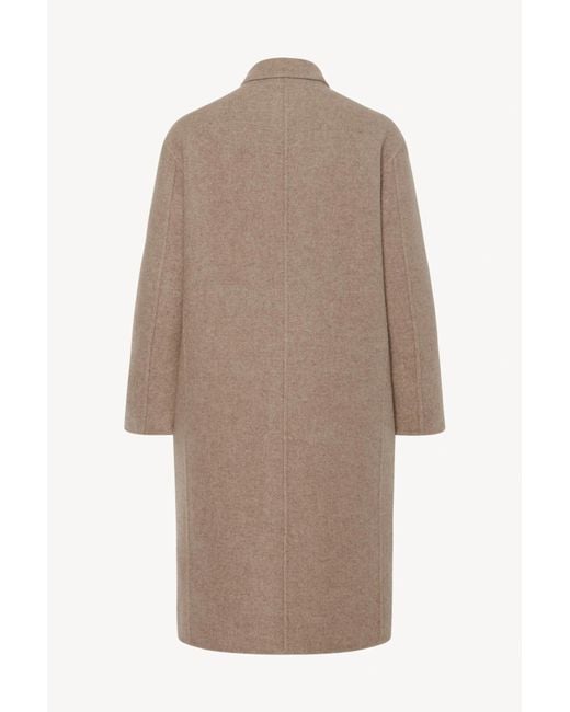 The Row Brown Single-Breasted Long Coat